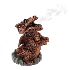 image of Red Dragon Incense Cone Holder