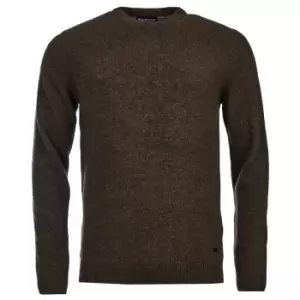Image of Barbour Mens Patch Crew Neck Sweater Willow Green XL