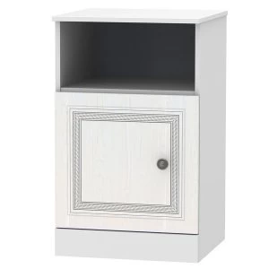 Image of Robert Dyas Loxley Ready Assembled 1-Door Bedside Table -White