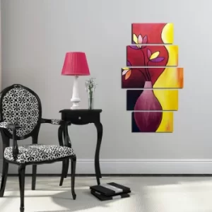 Image of 5ABSMDF-89 Multicolor Decorative MDF Painting (5 Pieces)