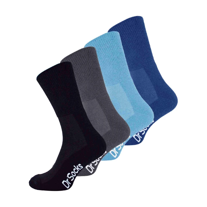 Image of Dr.Socks Dr.Socks Men 4 Pack Extra Wide Non Elastic Bamboo Diabetic Socks Size: 9-11 Multi 9-11 Male 5060910929056