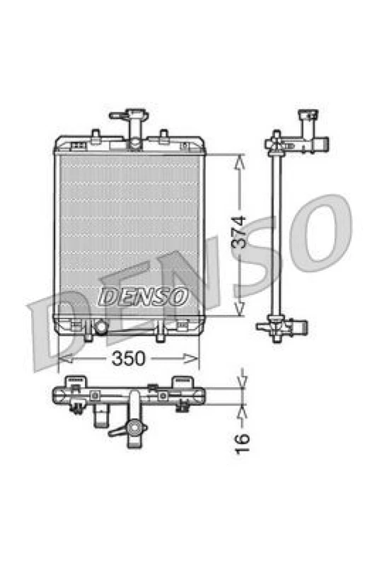 Image of DENSO Engine radiator DENSO DRM21602
