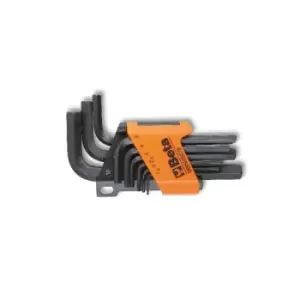 Image of Beta Tools 96 N/SC9 9pc Offset Hex Key Wrench Set in Holder Burnished |000960644