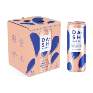 Image of Dash Sparkling Water Peach 4 x 330ml