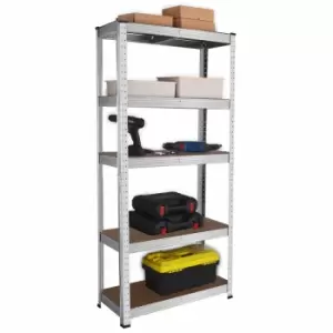 Image of House of Home 1.5M Heavy Duty Steel & Mdf 5 Tier Racking In Galvanized