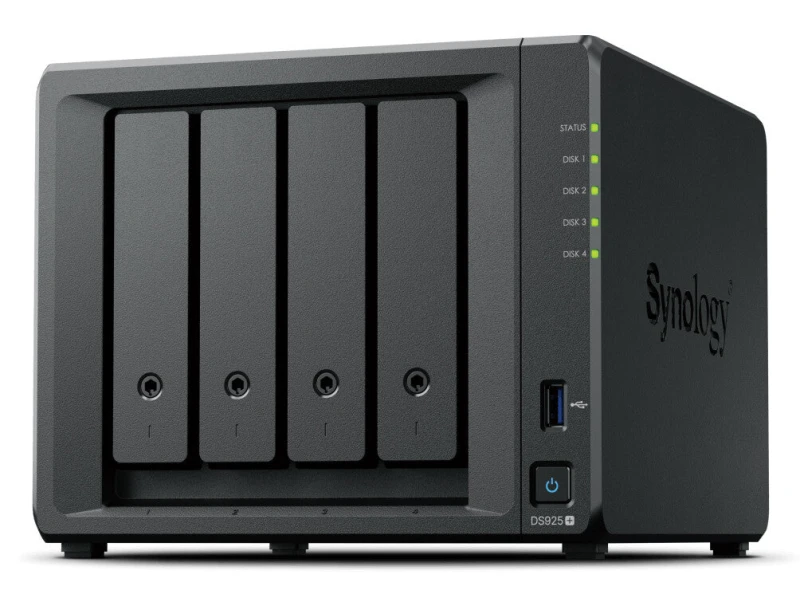 Image of Synology Synology DiskStation DS925+ NAS Ryzen Embedded V1500B 4GB DDR4 80 TB HDD Black DS925+/80TB-HAT5310