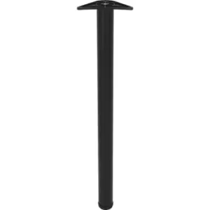 Image of Rothley Worktop Leg 60mm x 870mm Matt in Black Steel