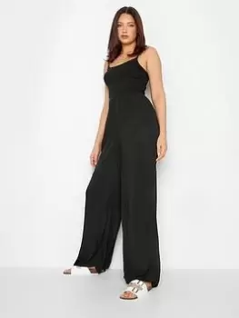Image of Long Tall Sally Black Crinkle Jumpsuit, Black, Size 22-24, Women