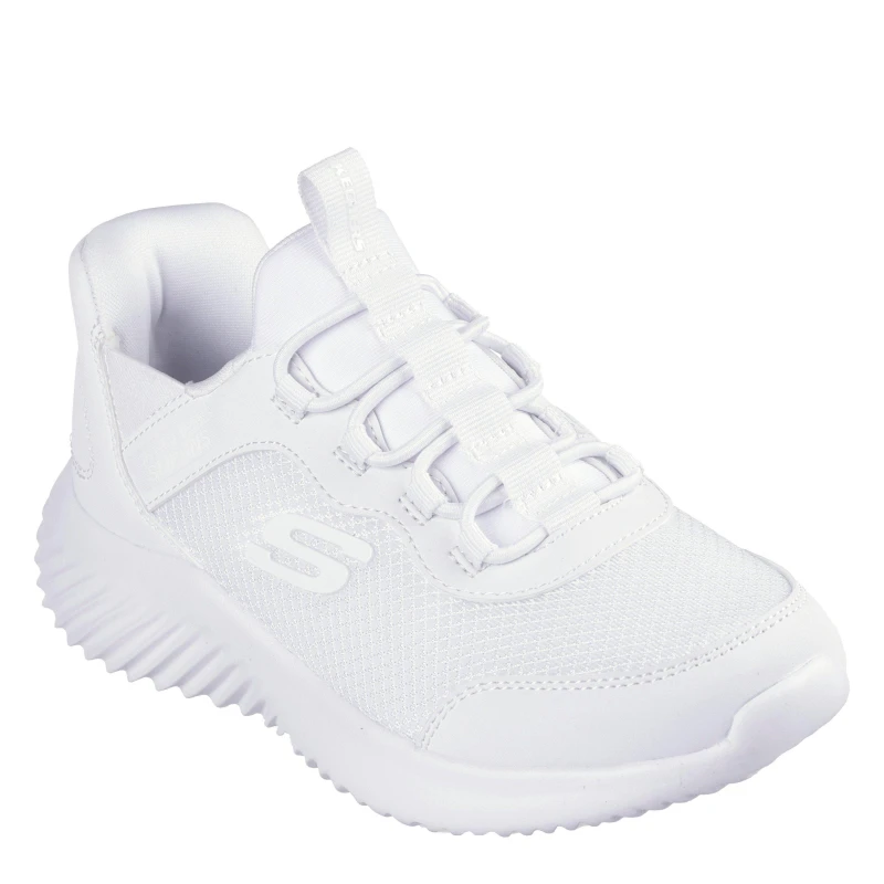 Image of Skechers Bounder - Brisk-Burst Slip On Trainers Unisex Kids White unisex 3 (36)