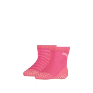 image of Puma 2 Pack Pattern Socks Babies - Pink