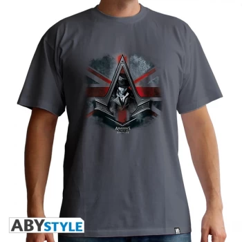 image of Assassins Creed - Jacob Un. Jack Mens Large T-Shirt - Grey