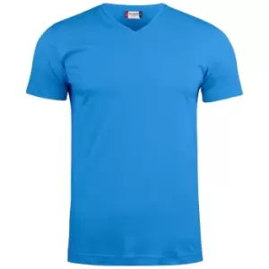 Image of Clique Unisex Adult Basic Knitted V Neck T-Shirt (L) (Royal Blue)