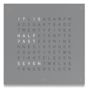 image of QLOCKTWO Classic Grey Pepper Wall Clock 45cm