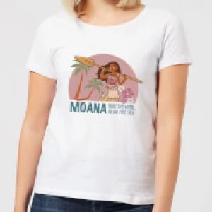 Image of Moana Read The Sea Womens T-Shirt - White - 4XL