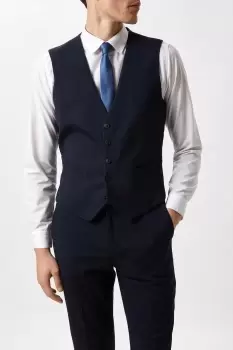 image of Plus And Tall Navy Tailored Essential Waistcoat