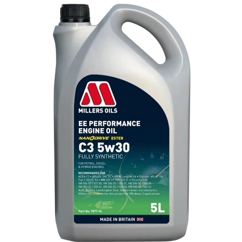 Image of MILLERS OILS 7877-5 Engine oil Capacity: 5l, 5W-30, Full Synthetic Oil Engine Oil (1862)