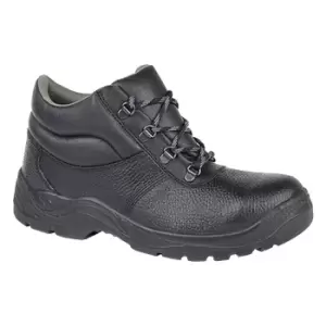 Image of Grafters Mens Padded Collar D-Ring Chukka Safety Boots (10 UK) (Black)