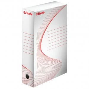 Image of Esselte Standard Archiving Box 80mm - White - Outer carton of 25