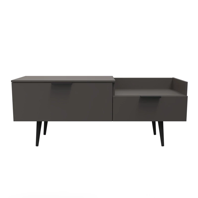 Image of Fuji TV Console Unit In Graphite (Ready Assembled)