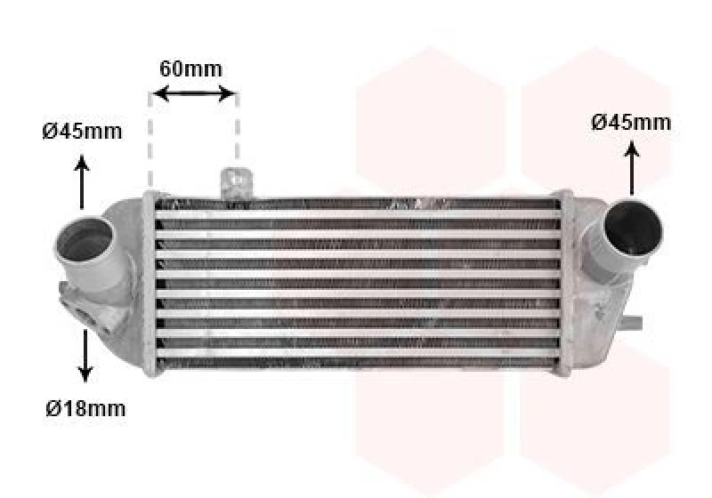Image of VAN WEZEL Intercooler VAN WEZEL 83014700