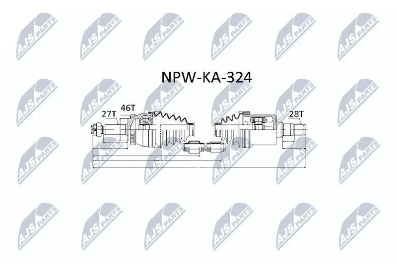 Image of NTY Drive shaft NTY NPW-KA-324