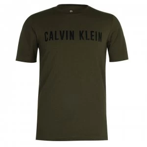 Image of Calvin Klein Performance Short Sleeve Logo T Shirt - Grape/Black 307
