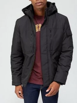 image of Jack & Jones Padded Jacket With Hood - Black