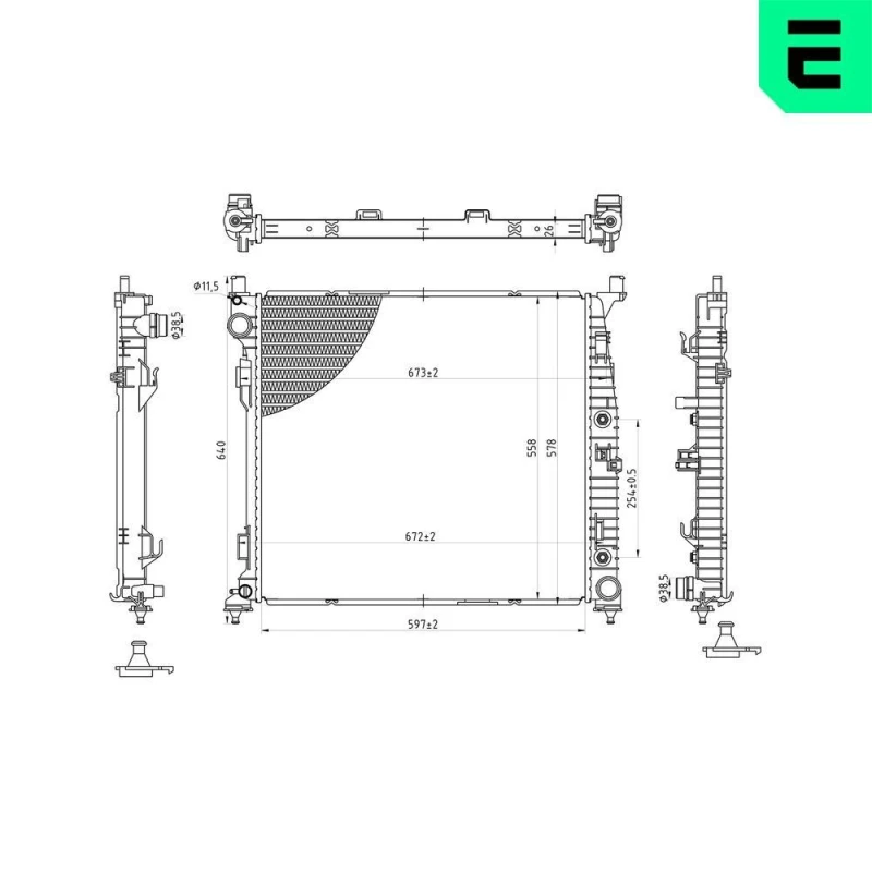 Image of ERA Engine radiator ERA 673278