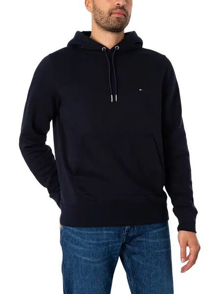 Image of Tommy Hilfiger Classic Flag Pullover Hoodie Desert Sky S