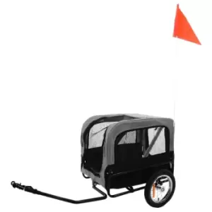 Image of Flamingo Dog Bike Trailer Romero Grey 59.5X43X51 Cm