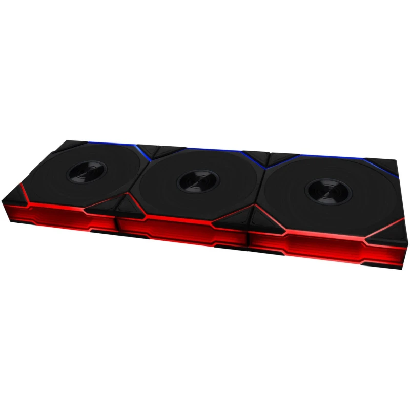 Image of Lian Li UNI FAN TL Wireless 120 Black Triple Fan Pack with Controller - 12TL1W3B