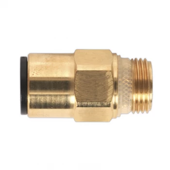 image of Brass SuperThread Straight Adaptor 12MM X 3/8" BSP Pack of 2 (John Guest Speedfit - RM011213)