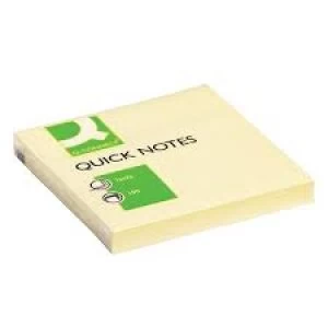 Image of Q Connect Quick Sticky Note 75x100mm Ylw - 12 Pack