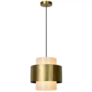 Image of Lucide FIRMIN - Pendant Light - Ø30cm - 1xE27 - Matt Gold, Brass