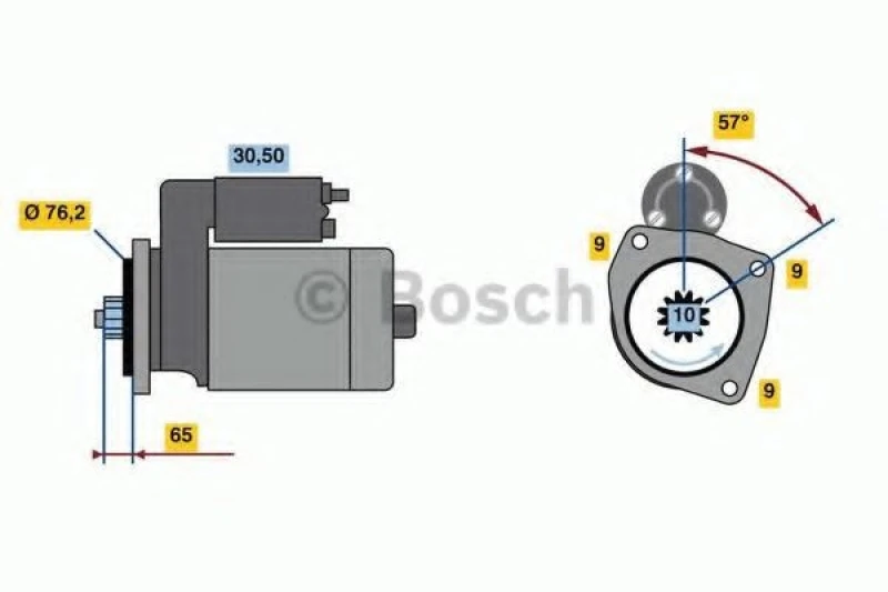 Image of Starter motor Bosch 0 986 021 870