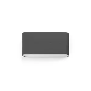 Image of Aday LED Outdoor Large Up Down Wall Light Dark Grey IP54