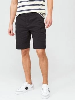 image of Lyle & Scott Cargo Shorts - Black, Size 28, Men