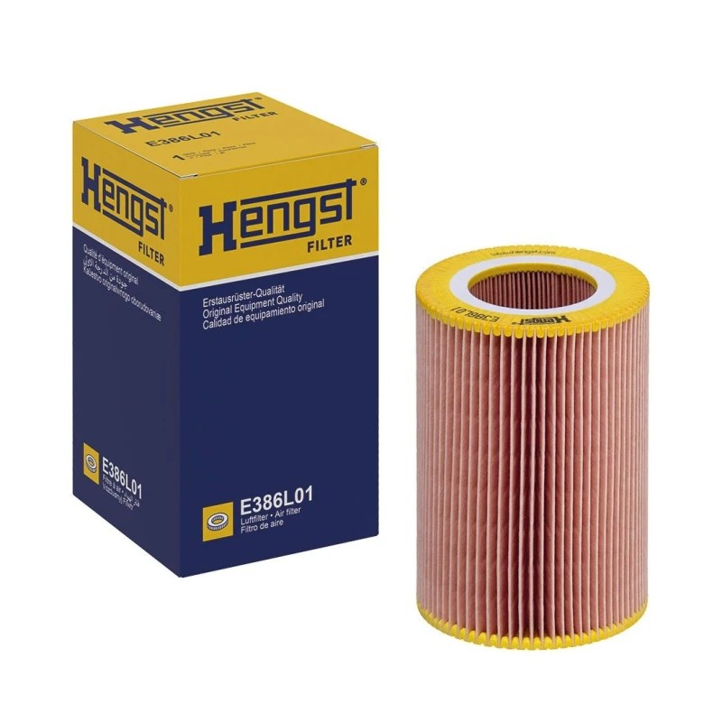 Image of HENGST FILTER E386L01 Air filter Filter Insert Air Filter (8)