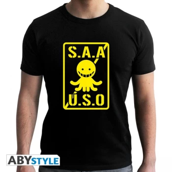 image of Assassination Classroom - S.A.A.U.S.O Mens X-Large T-Shirt - Black