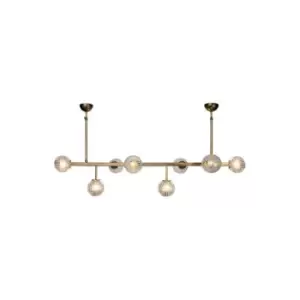 image of Troyan Ceiling Pendant Bar Light 8 Light Bronze