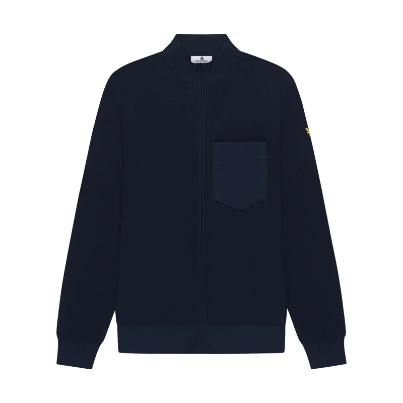 Image of Lyle & Scott Classic zip jacket Lyle & Scott Bleu Male S
