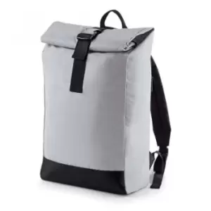 image of BagBase Reflective Roll Top Backpack (silver)