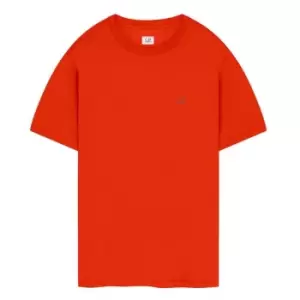 Image of CP COMPANY Short Sleeve Basic Logo T Shirt - Red