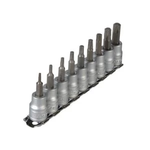 Image of Teng M3813TX Socket Clip Rail Set of 9 External TORX 3/8in Drive