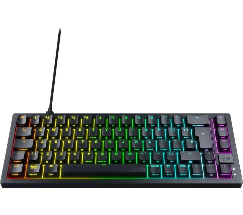Image of Cherry CORDED KEYBOARD-MECHECANICAL-WHT-UK CXK5V2RGBCPT-WT