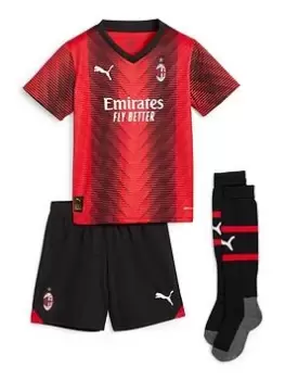 Puma Ac Milan 23/24 Home Little Kids Kit - Red, Size 3-4 Years