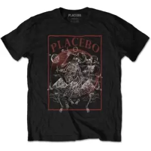 Placebo - Astro Skeletons Unisex Small T-Shirt - Black