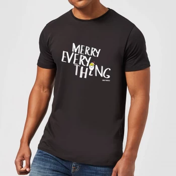 image of Smiley World Merry Everything Mens T-Shirt - Black