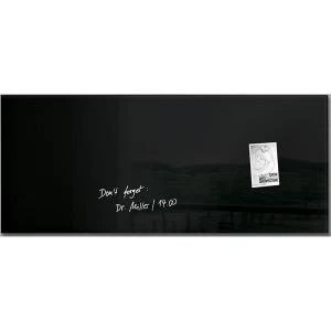 Image of Sigel Artverum Magnetic Glass Board 1300mm x 550mm with Fixings Black