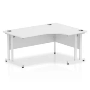 Image of Air 1400/800 White Height Adjustable Desk with White Legs